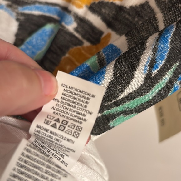 NWT Lucky Brand White Tee with Butterfly Design M soft - Picture 6 of 8